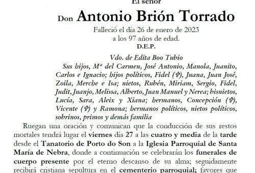 Brion Torrado, Antonio