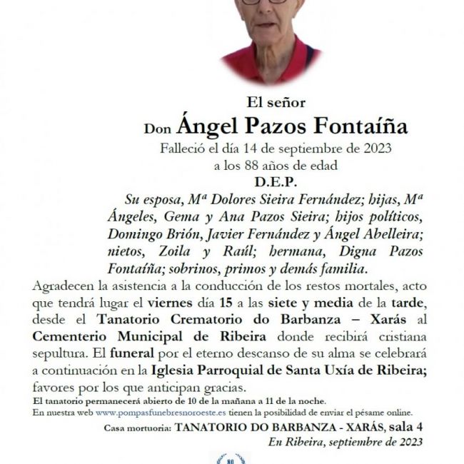 Pazos Fontaíña, Ángel