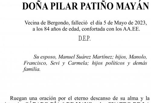 ESQUELA 23, Pilar Patiño Mayán