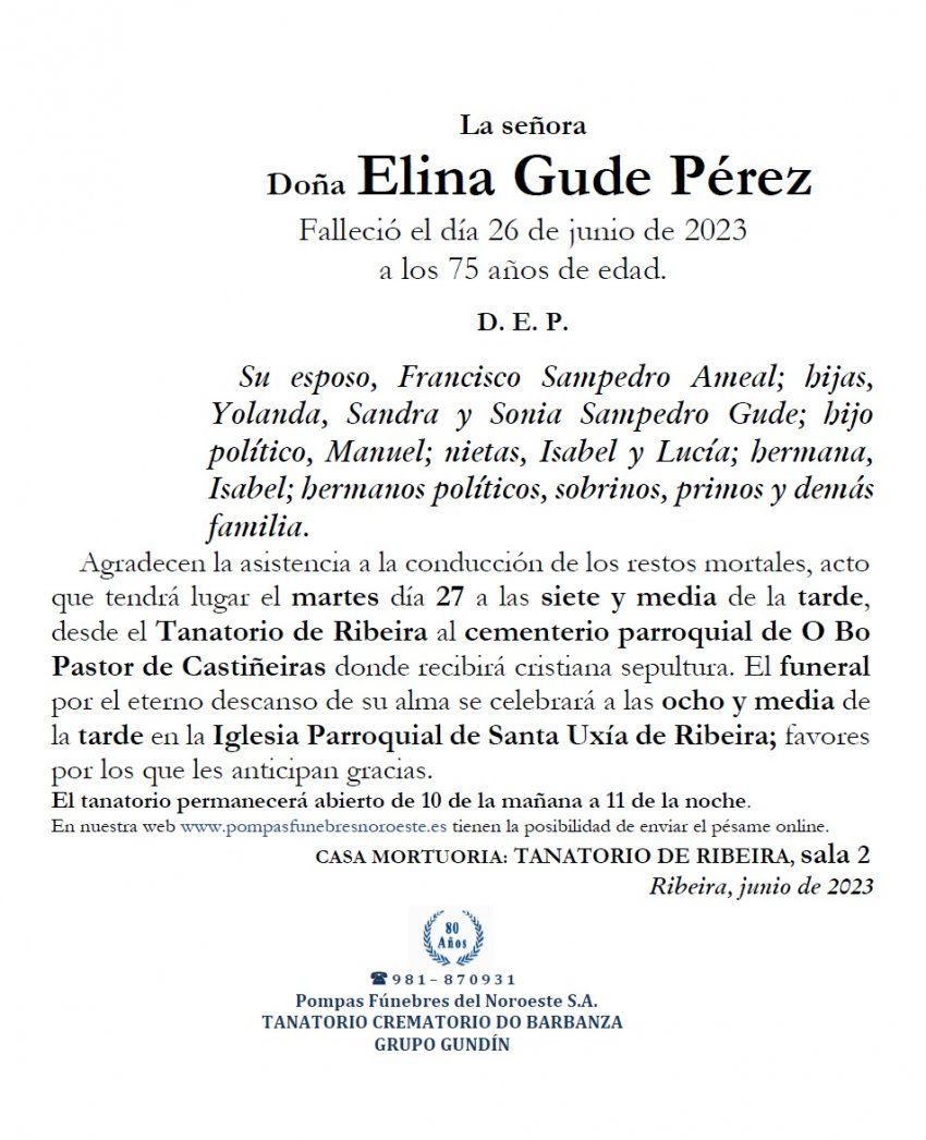 Gude Perez, Elina