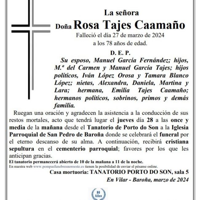 Tajes Caamaño, Rosa