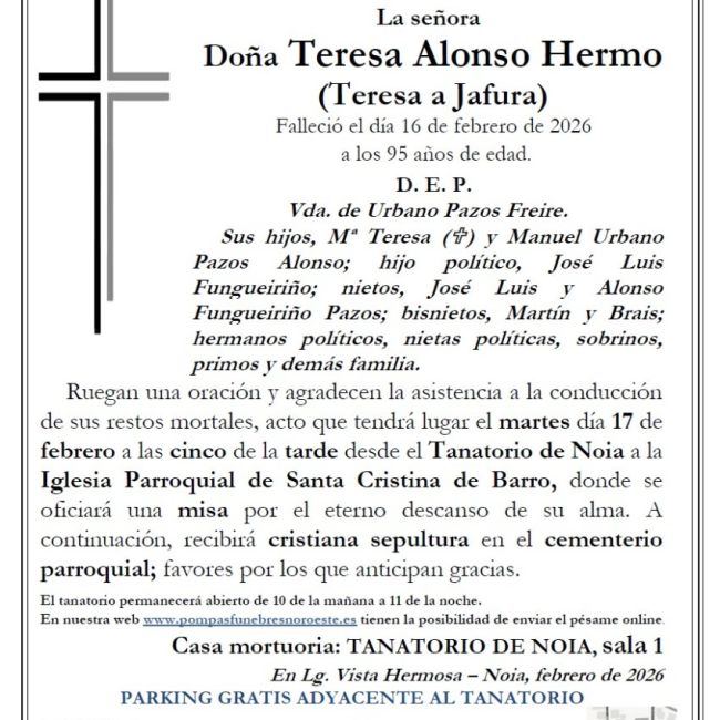 Alonso Hermo, Teresa
