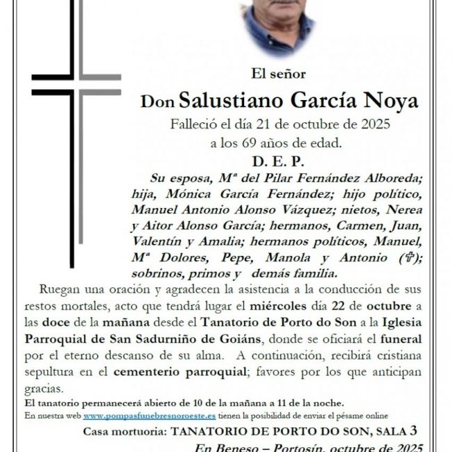 García Noya, Salustiano García Noya, Salustiano
