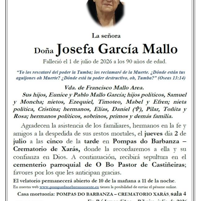 Garcia Mallo, Josefa