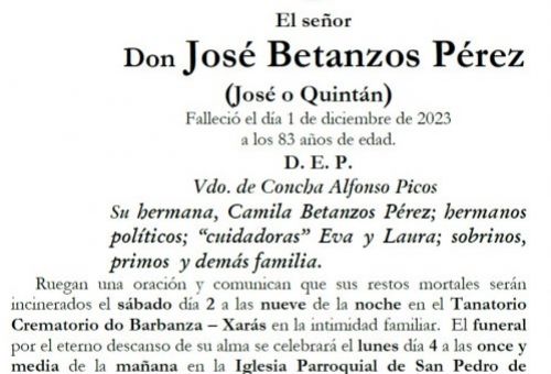 Betanzos Pérez, José