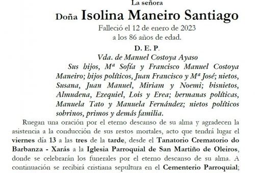 Maneiro Santiago, Isolina