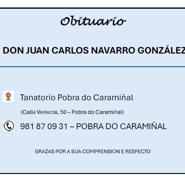 obituario juan carlos navarro