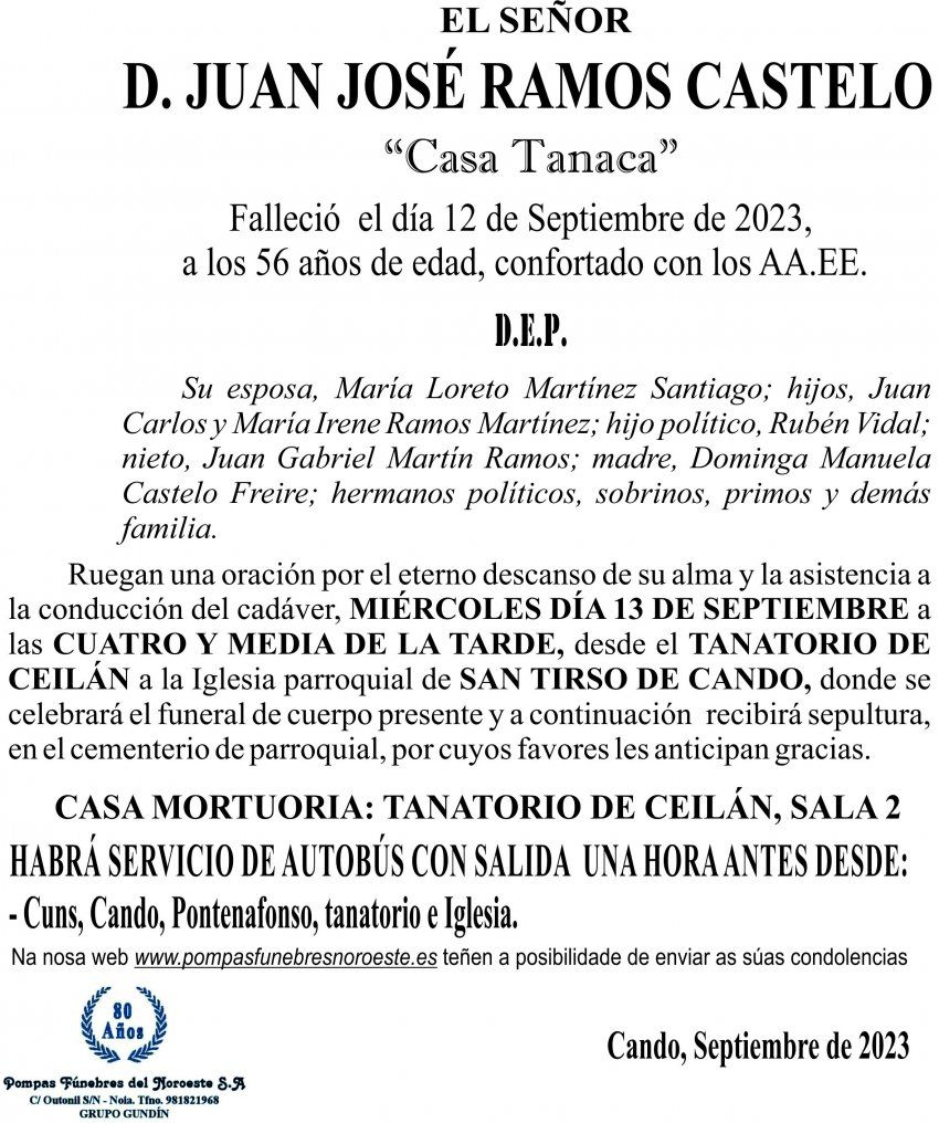 09 23 Esquela, Juan José Ramos Castelo