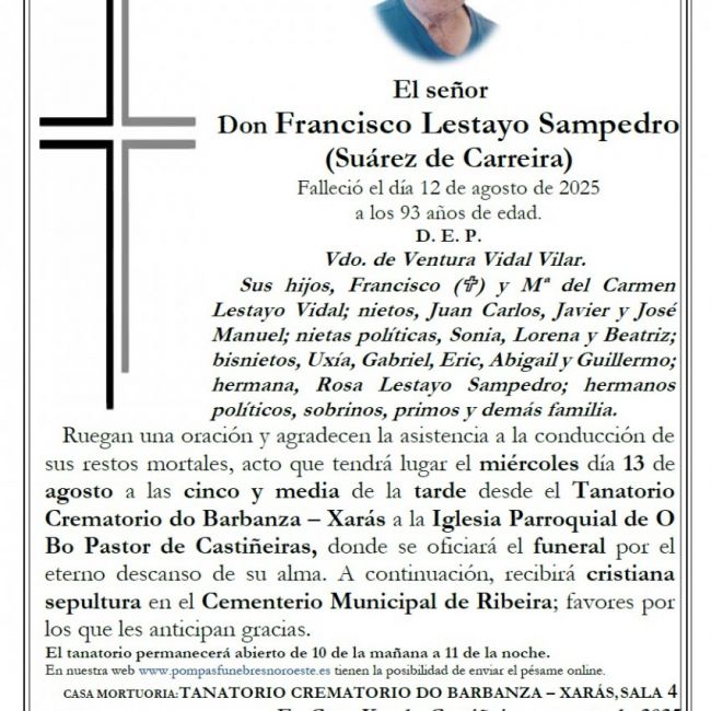 Lestayo Sampedro, Francisco
