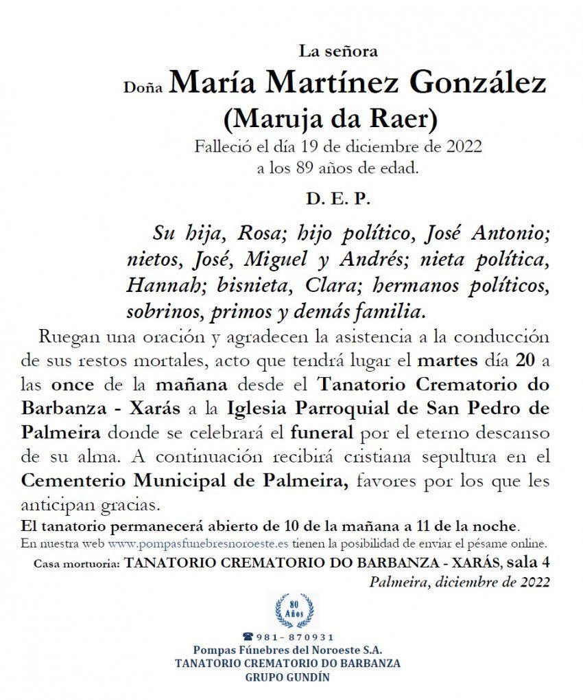 Martínez González, María