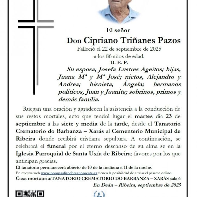 Triñanes Pazos, Cipriano