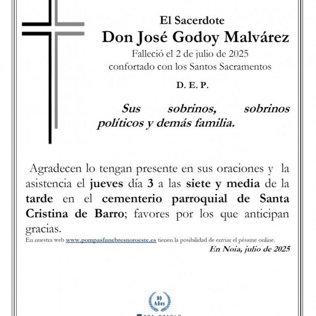 EL SACERDOTE DON JOSE GODOY MALVAREZ
