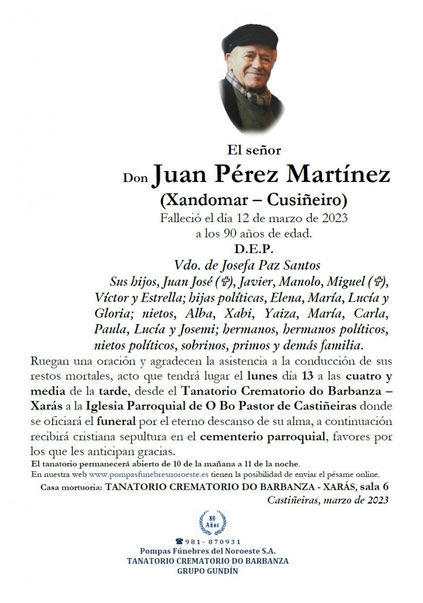 JUAN PÉREZ MARTÍNEZ
