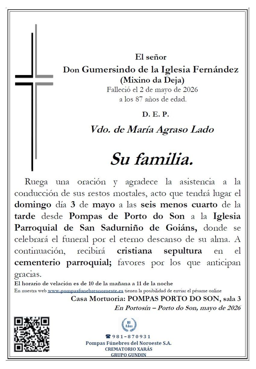 De la Iglesia Fernandez, Gumersindo
