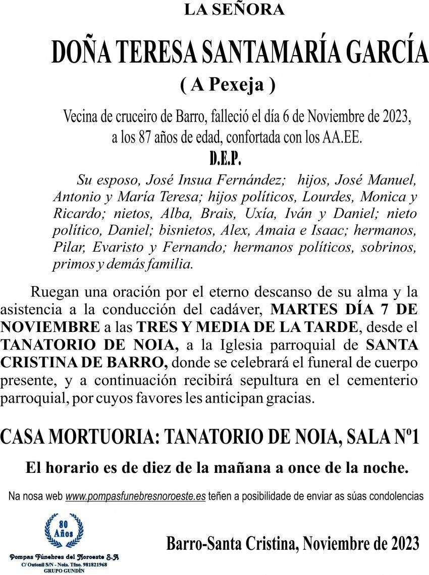11 23 Esquela teresa santamaria garcia
