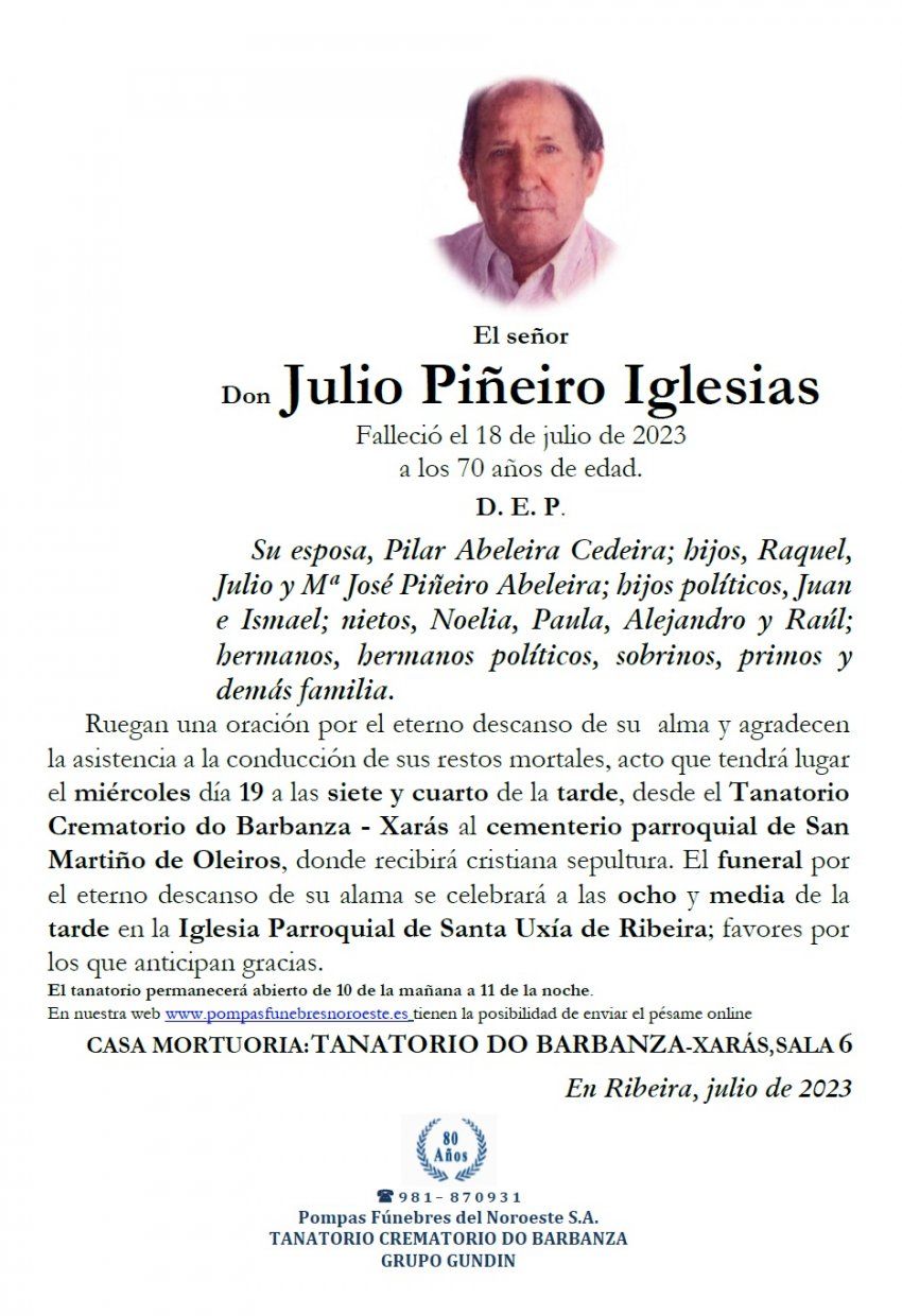 Piñeiro Iglesias, Julio
