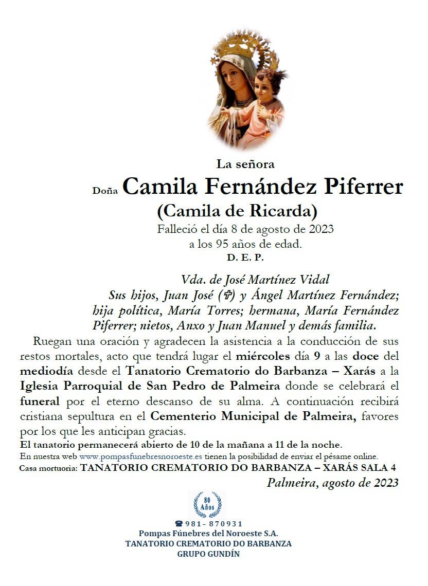 Fernández Piferrer, Camila