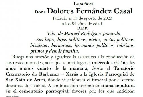 Fernandez Casal, Dolores