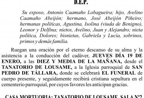 23 01 ESQUELA Elena Abeijón Piñeiro