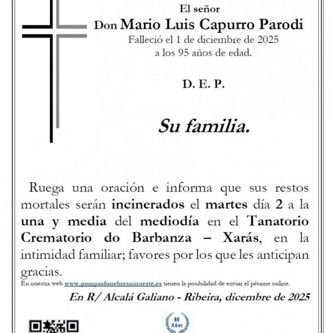 Capurro Parodi, Mario Luis