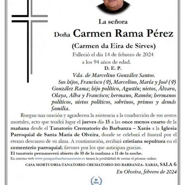 Rama Pérez, Carmen