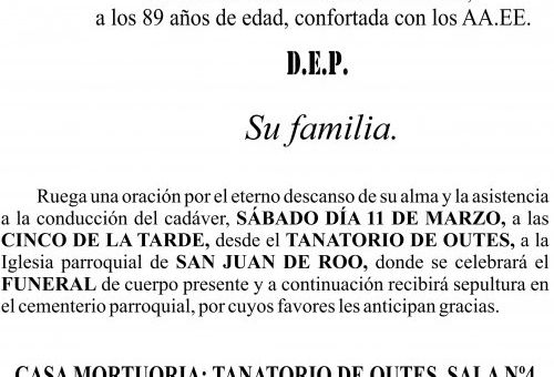 23 03  ESQUELA   Esperanza Cernadas Domínguez