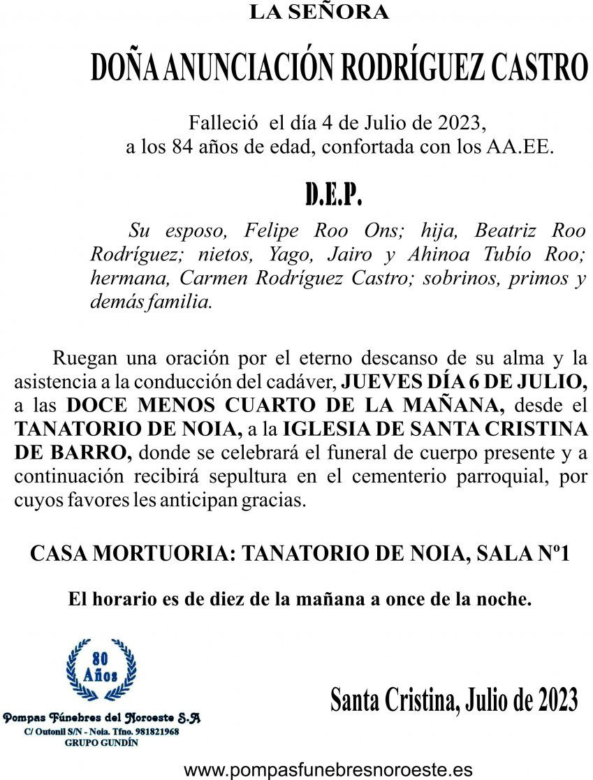 Copia de seguridad de 23 06 ESQUELA   ANUNCIACION RODRIGUEZ CASTRO