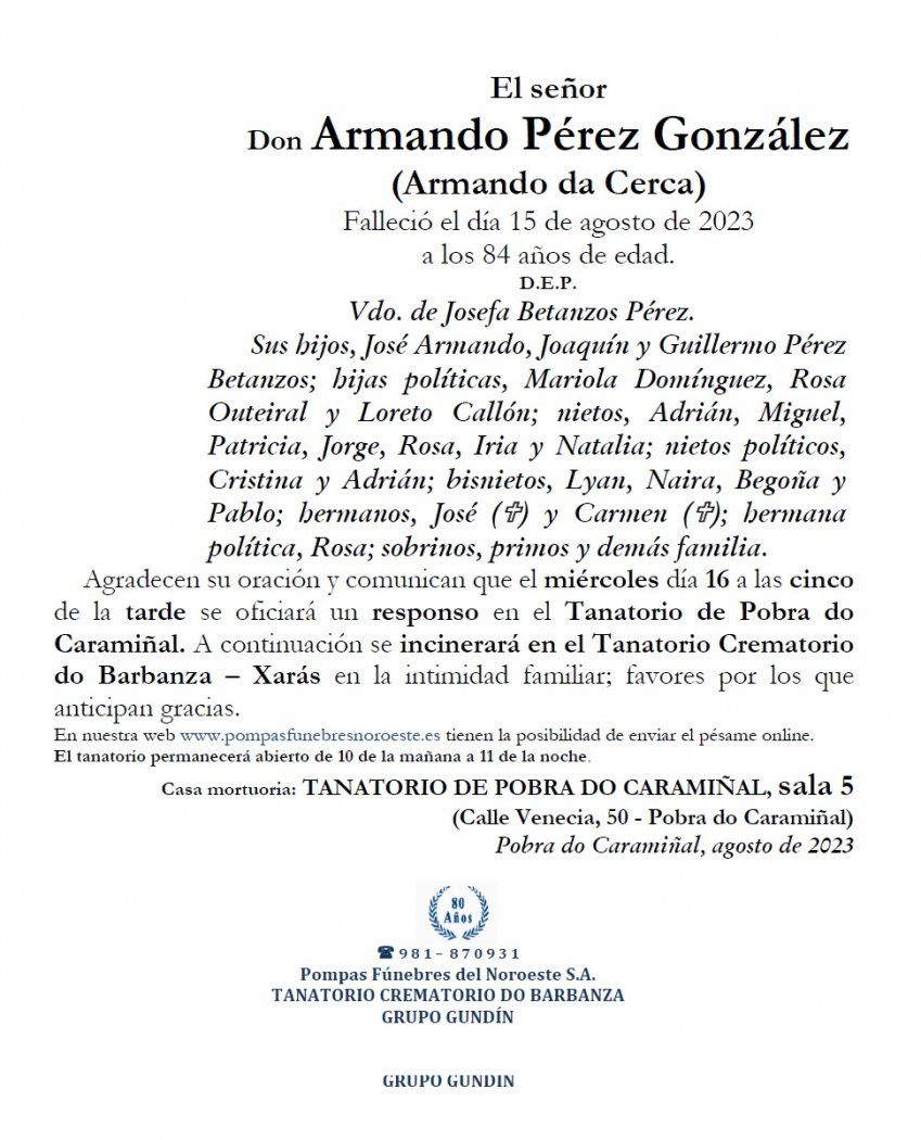 Pérez González, Armando