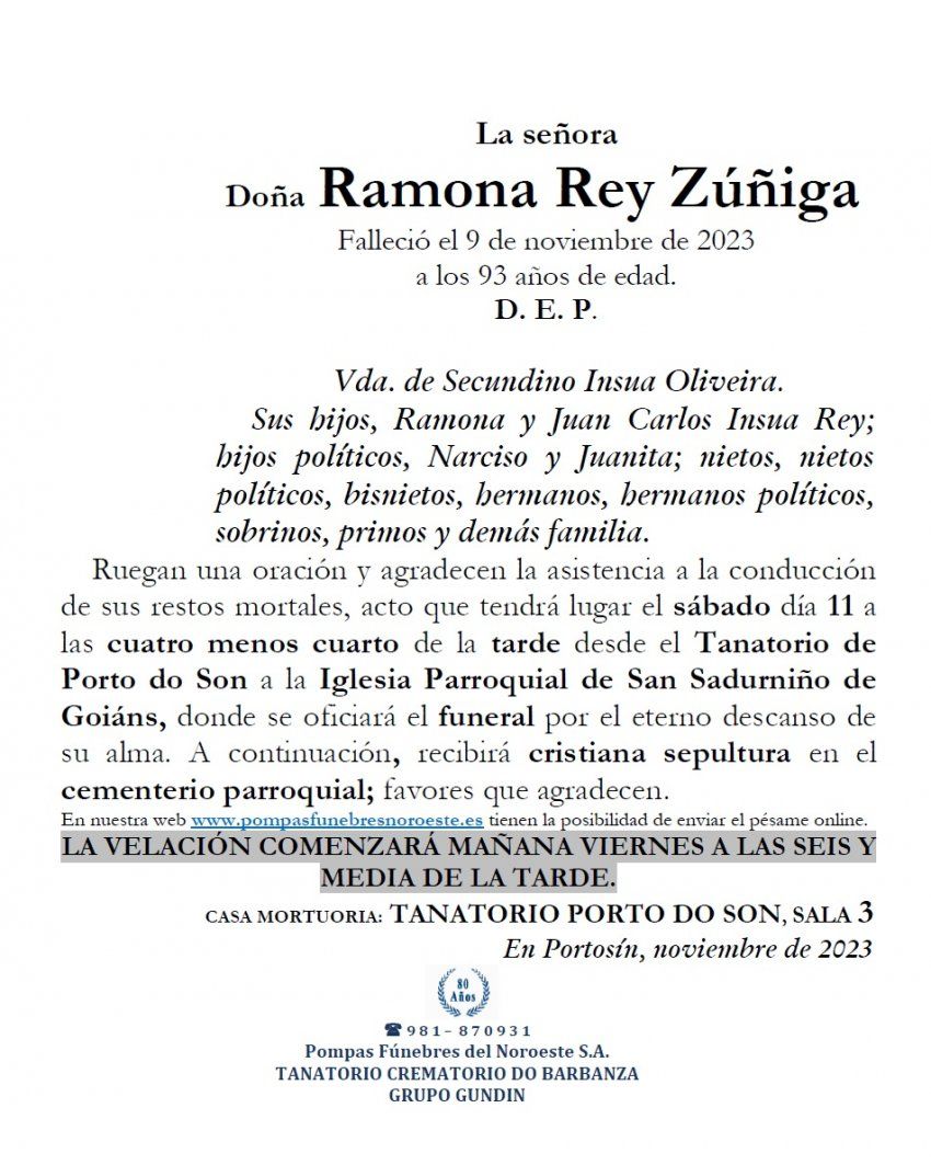 Rey Zuñiga, Ramona