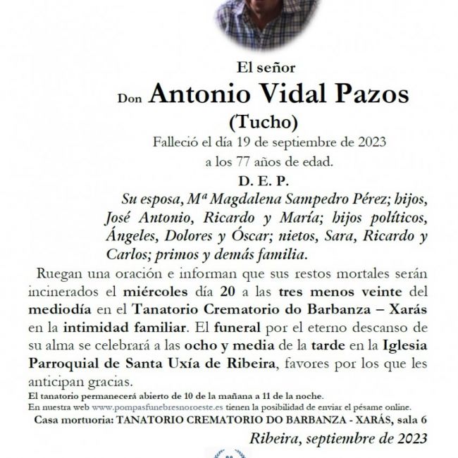 Don Antonio Vidal Pazos