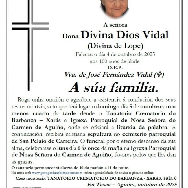 Dios Vidal, Divina