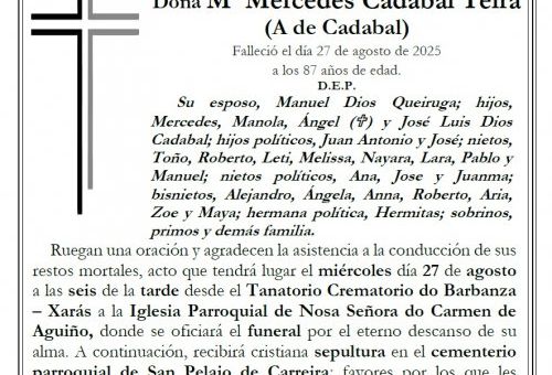 Cadabal Teira, Maria Mercedes