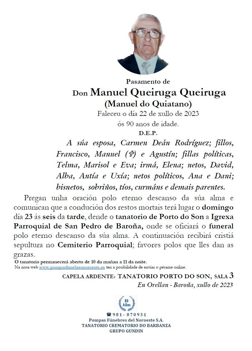 MANUEL QUEIRUGA QUEIRUGA