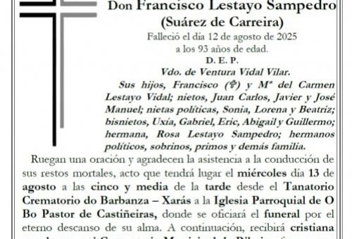 Lestayo Sampedro, Francisco