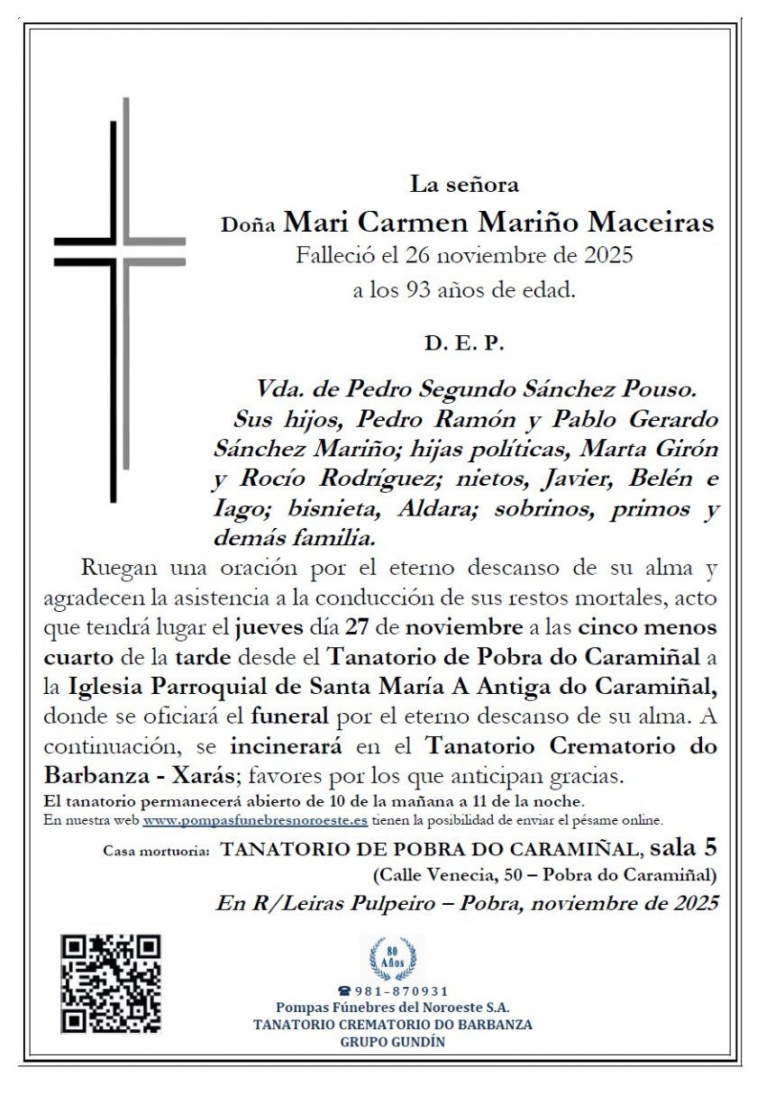Mariño Maceiras, Mari Carmen
