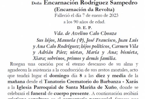 ENCARNACIÓN RODRÍGUEZ SAMPEDRO