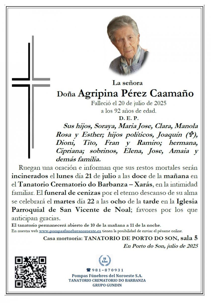 Perez Caamaño, Agripina