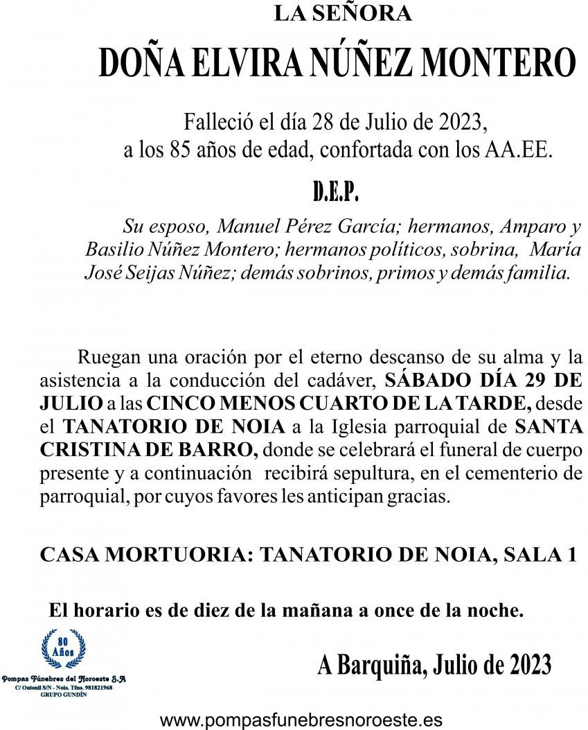 07 23 Esquela, elvira nuñez montero