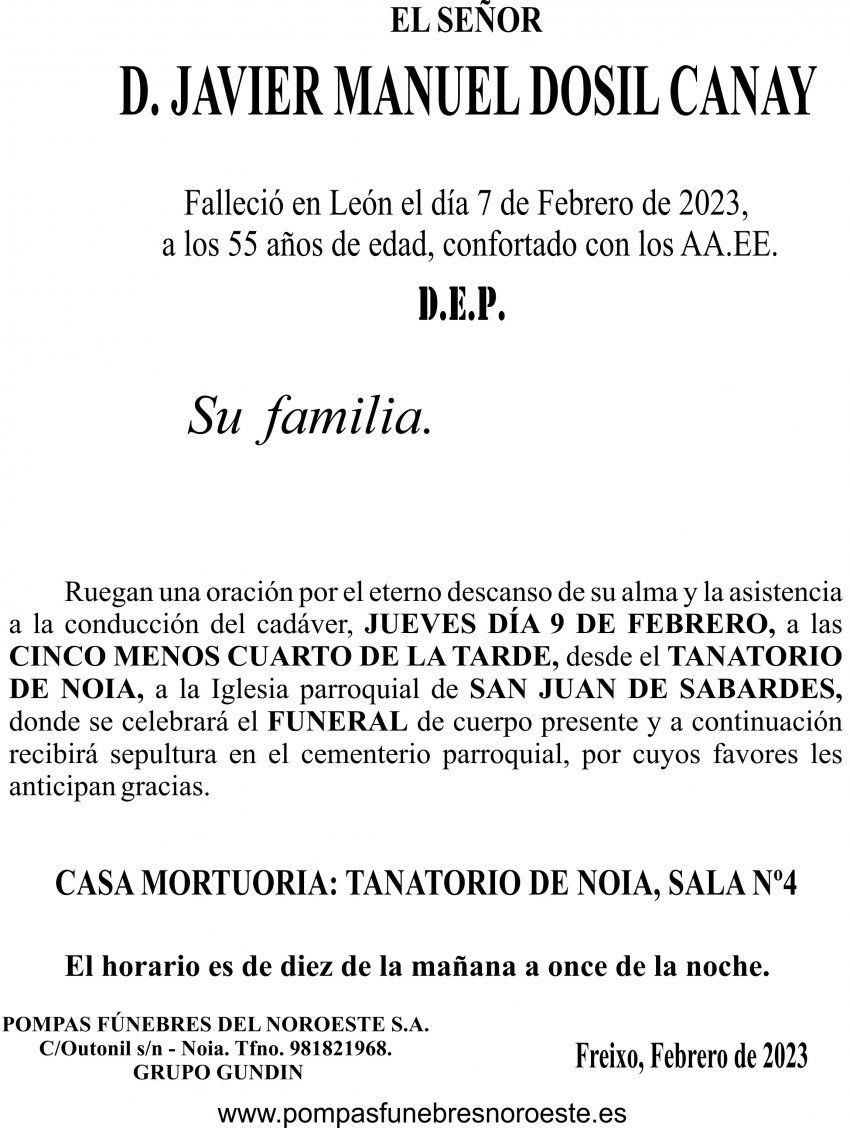 23 01 ESQUELA   javier manuel dosil