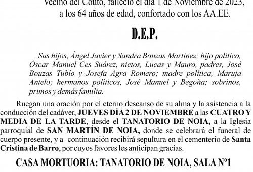 11 23 Esquela Manuel bouzas agra