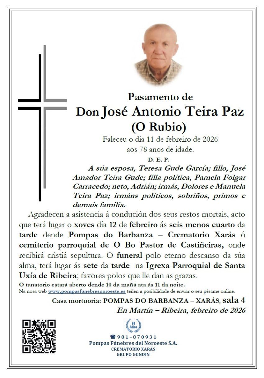 Teira Paz, Jose Antonio