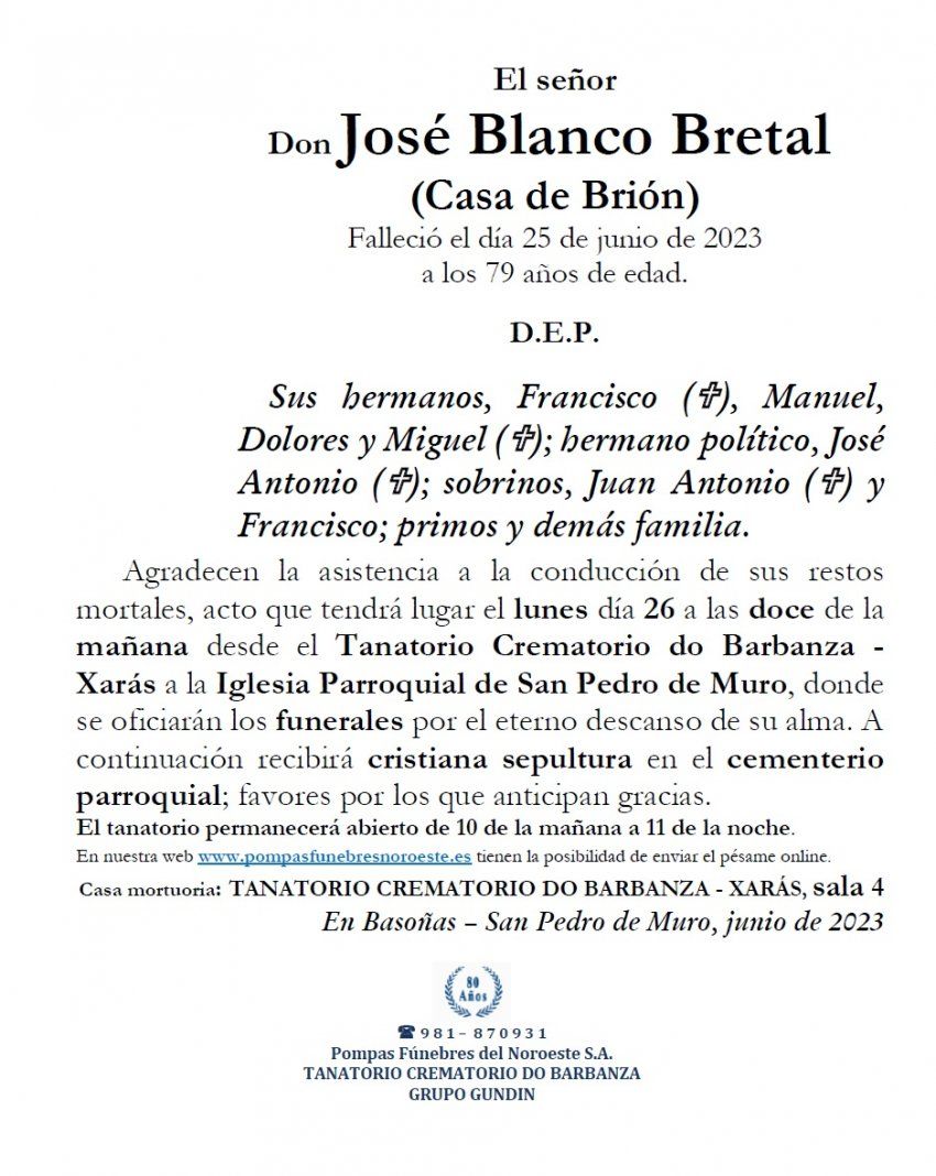 Blanco Bretal, José