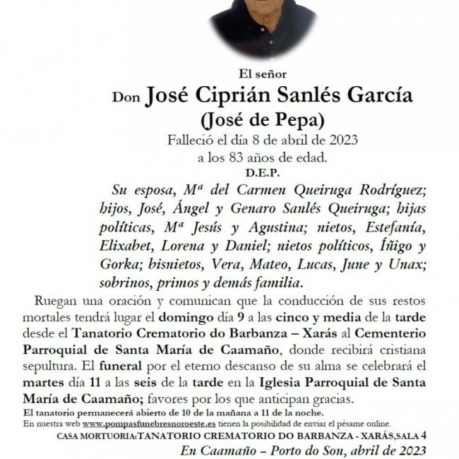 Sanles Garcia, Jose Ciprian