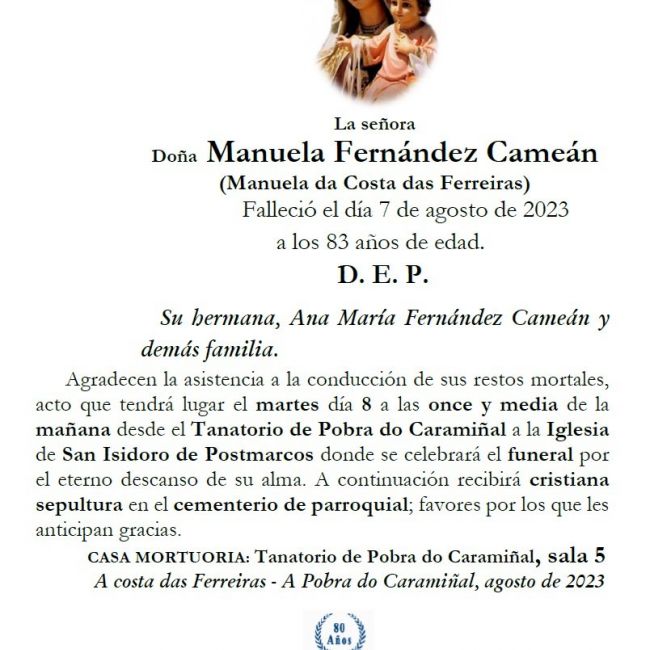 Fernández Cameán, Manuela