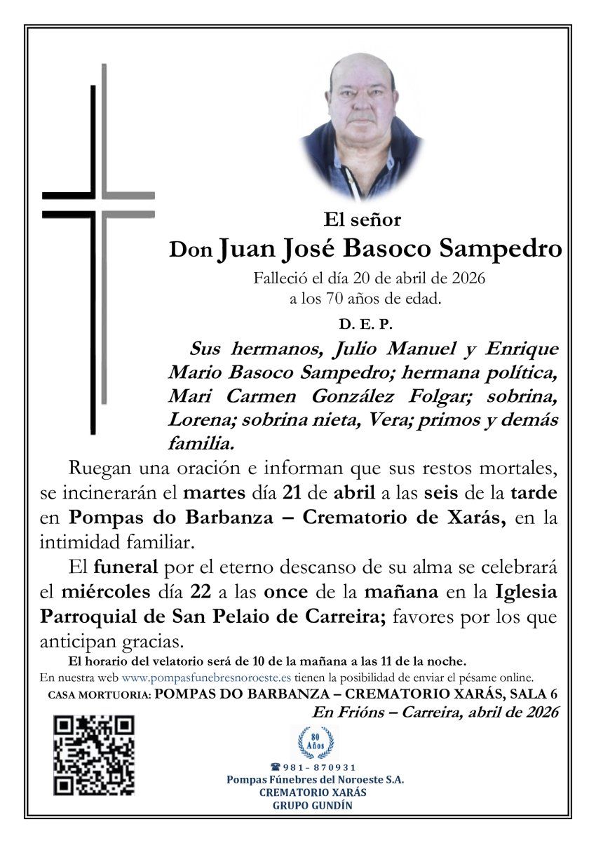 Tana Xaras Incineracion Carreira Juan jose Basoco Sampedro