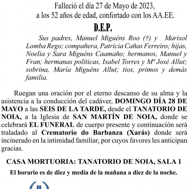 Copia de seguridad de Esquela, Ismael José Miguéns Lomba (Incinerción)