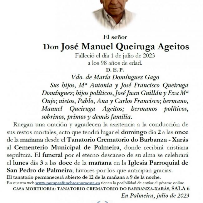 Queiruga Ageitos, Jose Manuel