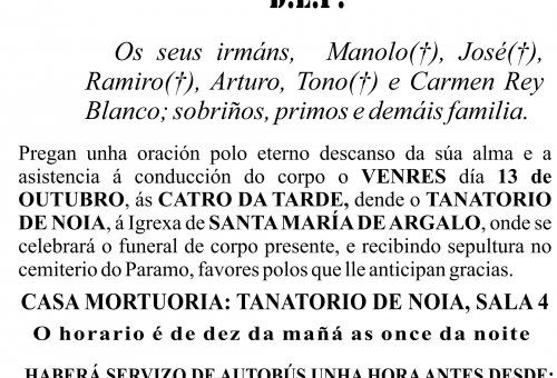 ESQUELA GALEGO  aurelio rey blanco