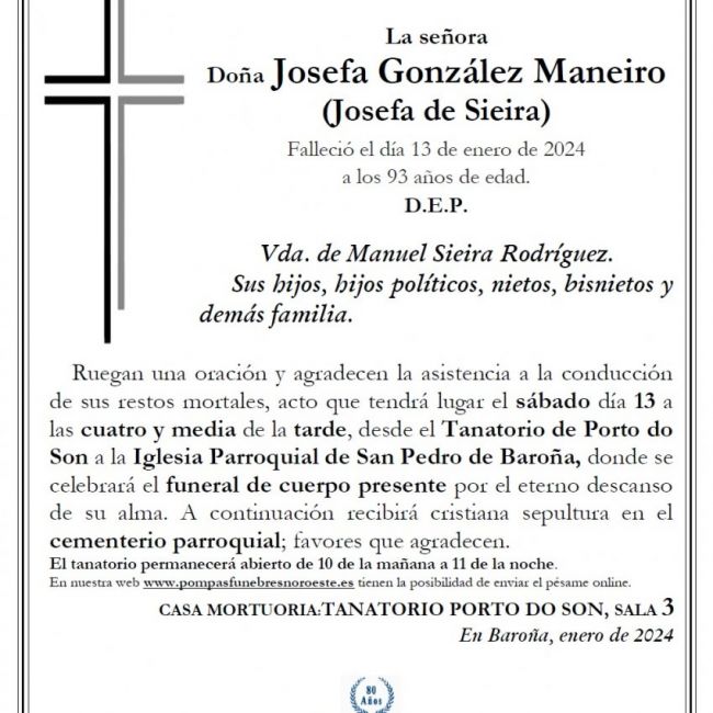 Gonzalez Maneiro, Josefa