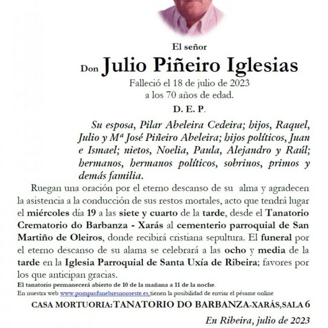 Piñeiro Iglesias, Julio